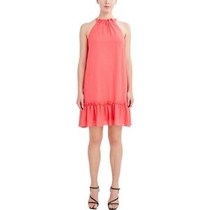 BCBG Paris Women's Chiffon Halter‎ Mini Dress S